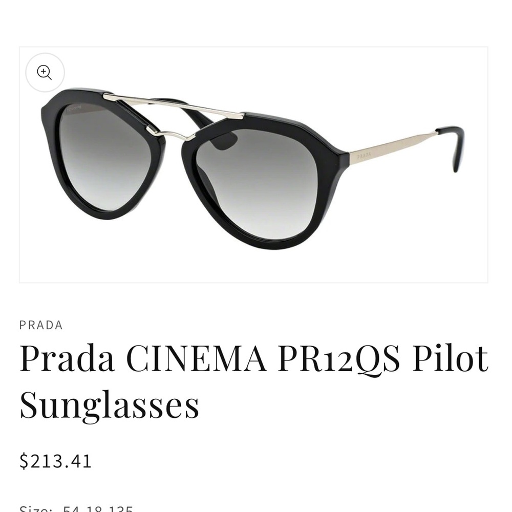 Prada Black and Gold sunglasses